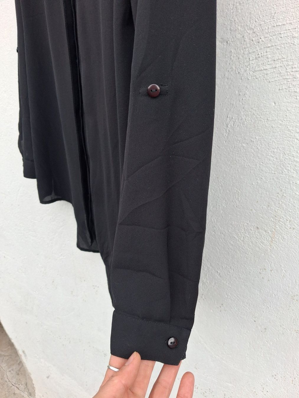 Blusen: Damen Bluse schwarz langarm leicht transparent – Neu (gemäss Beschreibung) aus Wald ZH von e8e 4