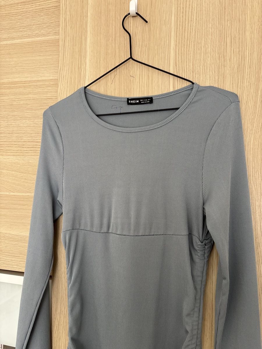 Shein Vestiti: Kleid Shein gerippt langarm blau Gr. S – Usato da Basel venduto da DressDrop 1