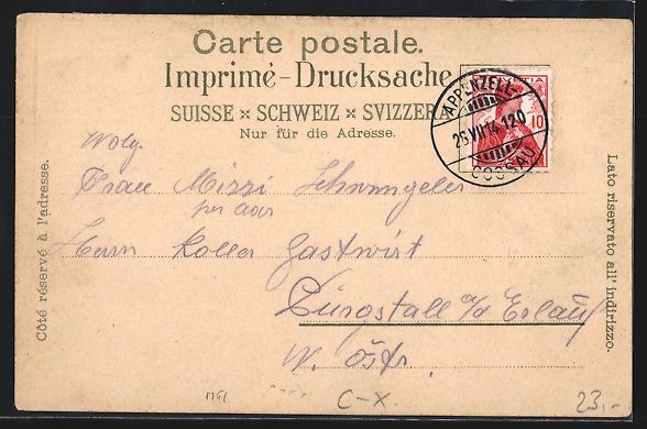 Cartoline postali: Litho Urnäsch, Kuranstalt Fratérnité, – Usato da Berlin venduto da bartko-reher 1