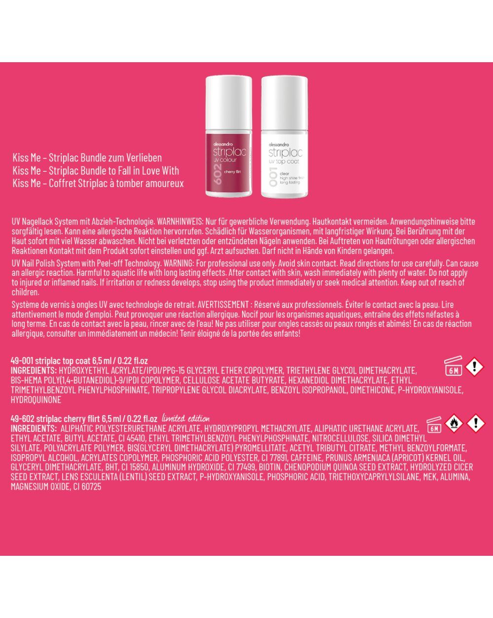 Unghie finte: Striplac UV Set First Kiss | 2 X 6.5ml / UVP 29.95 – Nuovo e nell'imballaggio originale da Zäziwil venduto da blackpearl 4