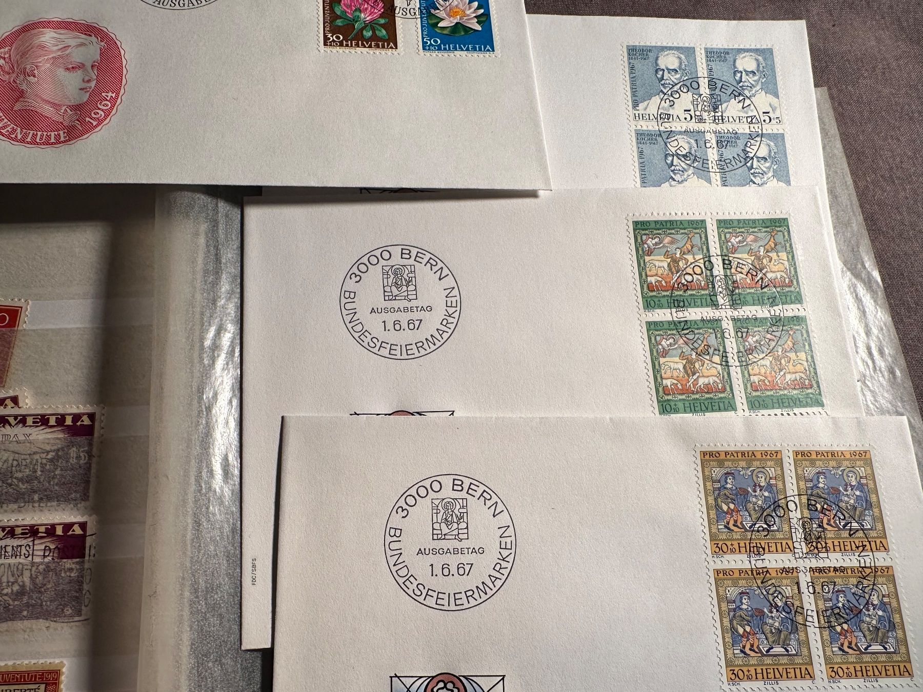 Tutti i francobolli: Pro Juventute 1919, 1920, 1921 usw. – Usato da Stettfurt venduto da 2442 3