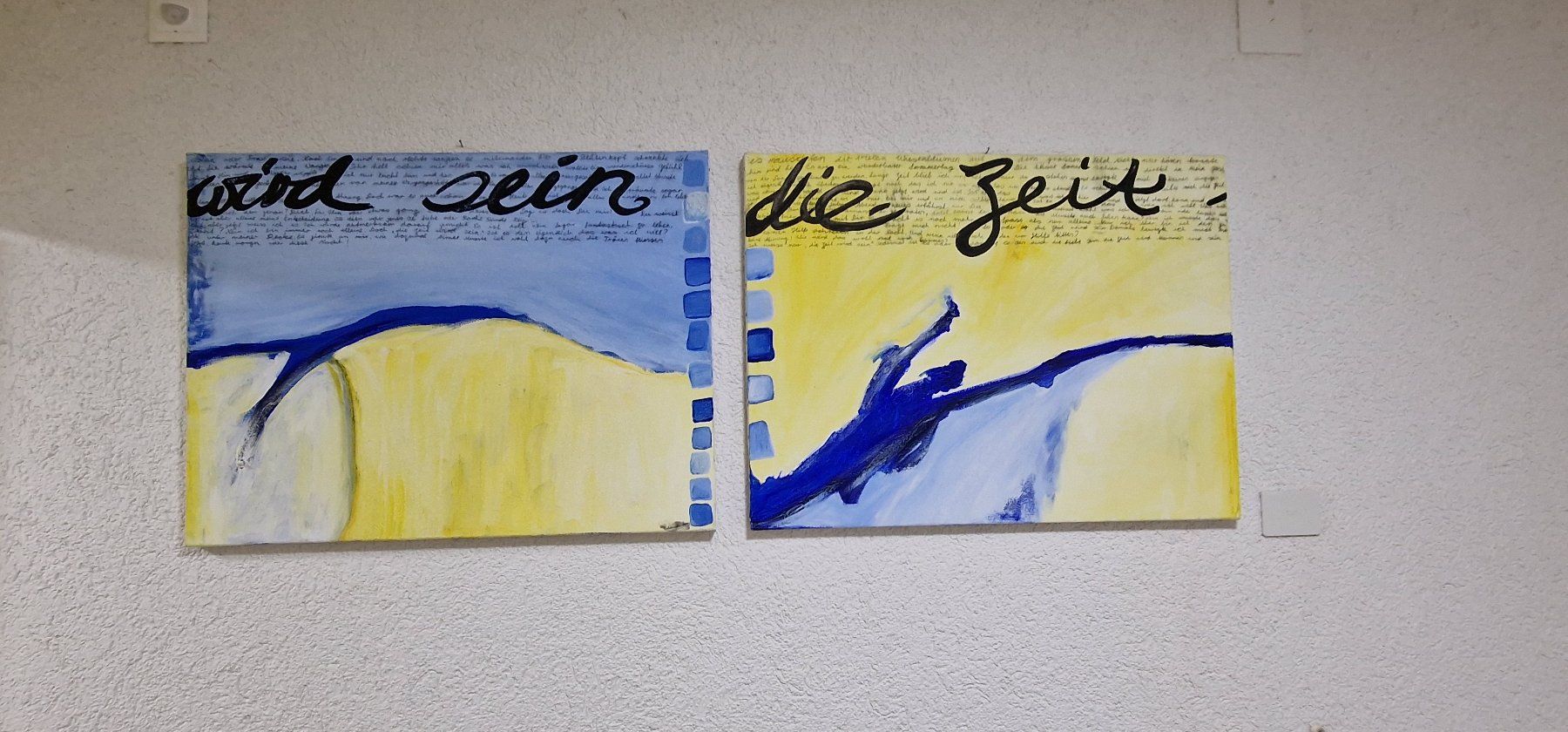 Dipinti: Bild 2 teilig gelb blau 45x55 cm – Usato da Flawil venduto da 1343525