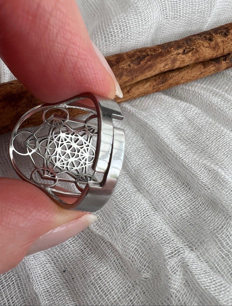 Anelli: Bague en acier inox Metatron - Metatron ring – Nuovo (secondo la descrizione) da Pully venduto da sunaddict 2