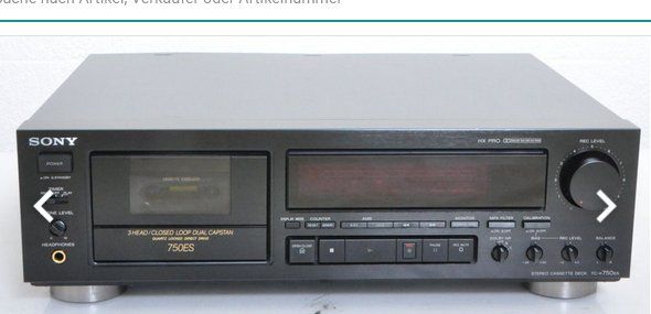 Sony Registratori: Tapedeck Sony TC-K750ES – Usato da Adliswil venduto da Teddy63