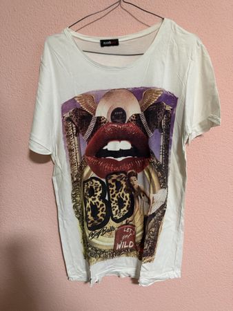 T-shirt bianca estiva con stampa originale taglia M!