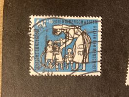 BRD 1956 Wohlfahrt Kinderpflege Kinderschwester gestempelt