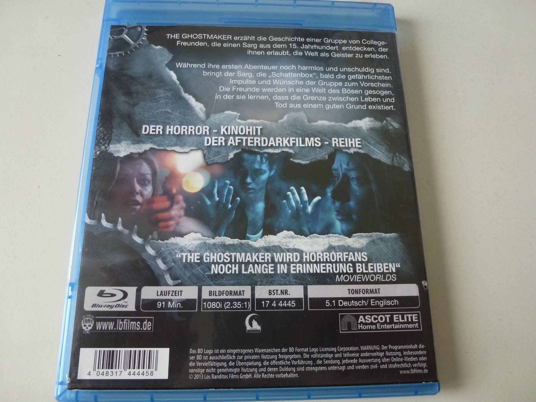 Tutti i DVDs: The Ghostmaker Blu-Ray 3D (+2D) + DVD – Nuovo (secondo la descrizione) da Bern venduto da Frebo 1