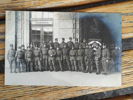 Echt Photo Karte Grenzbesetzung Basel 1914 Fahrdienstbureau 