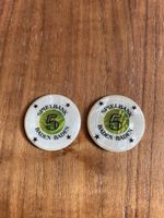 Spielbank Baden-Baden, 2 Jetons, Wert 5, Rarität!