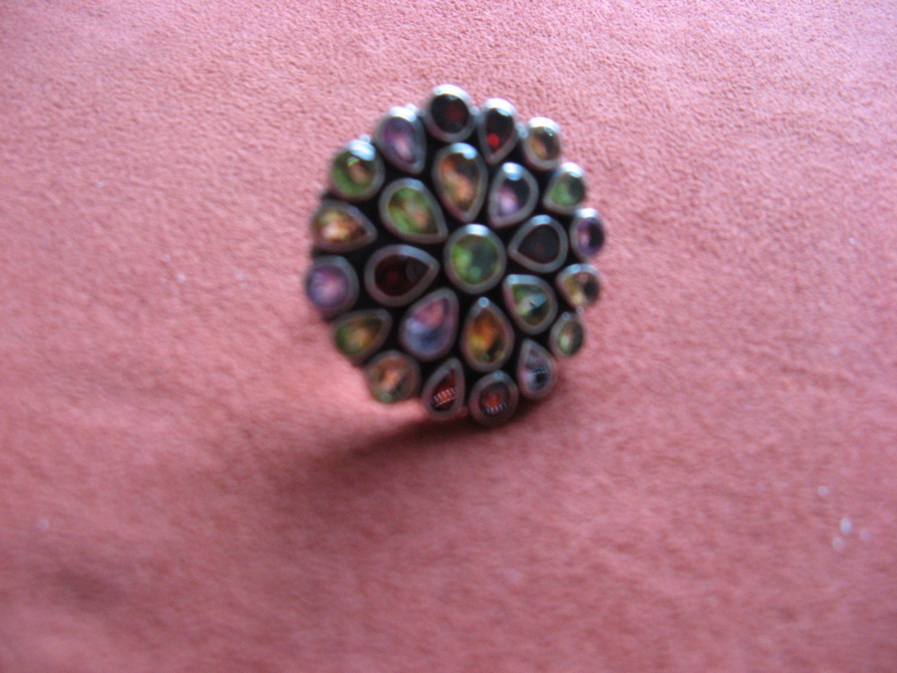 Ringe: Silberring mit Peridot, Granat, Zitrin, Amethyst – Neu (gemäss Beschreibung) aus Zürich von apil 4