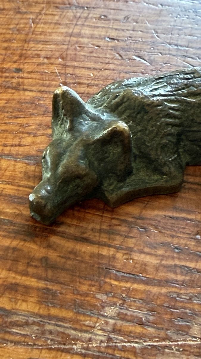 Statuette: Fuchs Figur Bronze liegend antik – Usato da Riedholz venduto da Frettchen63 6