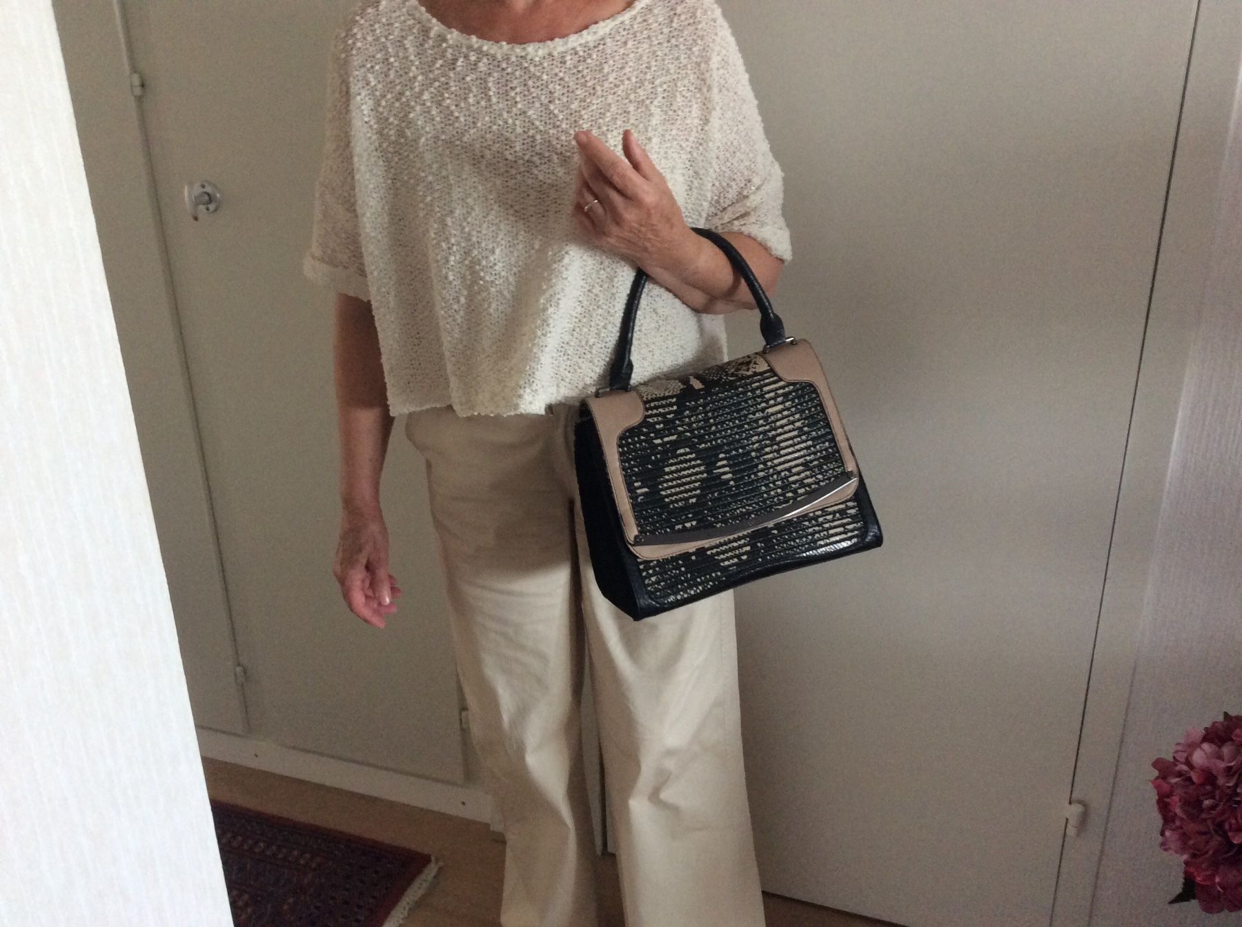 Borse da donna: Handtasche, schwarz/beige, Lederoptik – Nuovo (secondo la descrizione) da Lausanne venduto da Ulpet