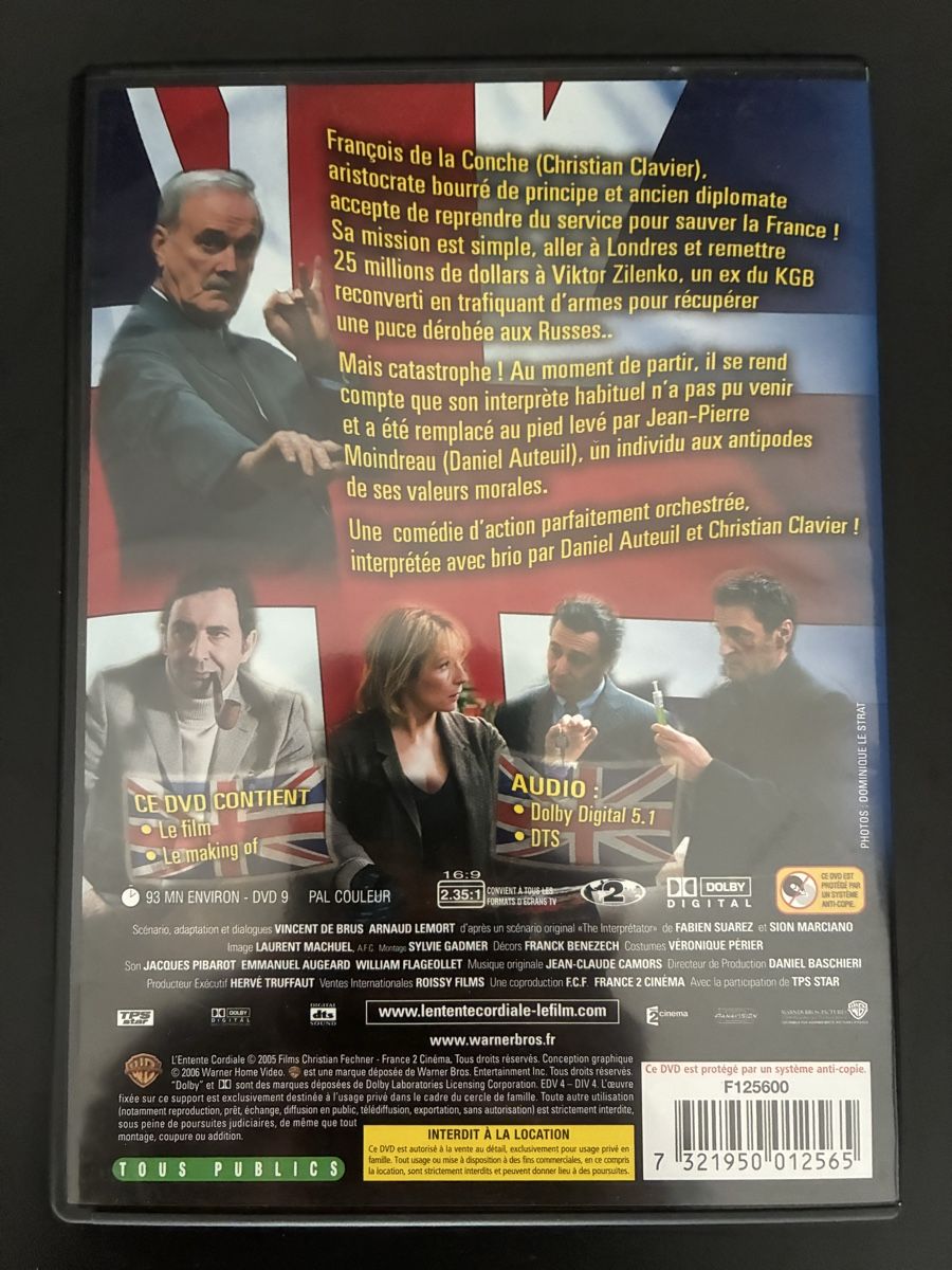 Tutti i DVDs: DVD L’Entente Cordiale – Usato da Neyruz FR venduto da Shcc17 1