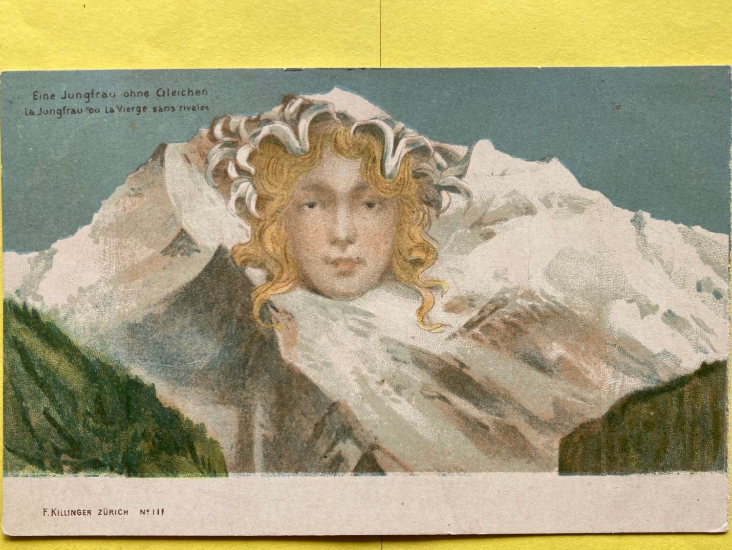 Cartoline postali: AK Eine Jungfrau ohne Gleichen, F.Killinger , Nr. 111 . – Nuovo (secondo la descrizione) da Grabs venduto da paggi01 2