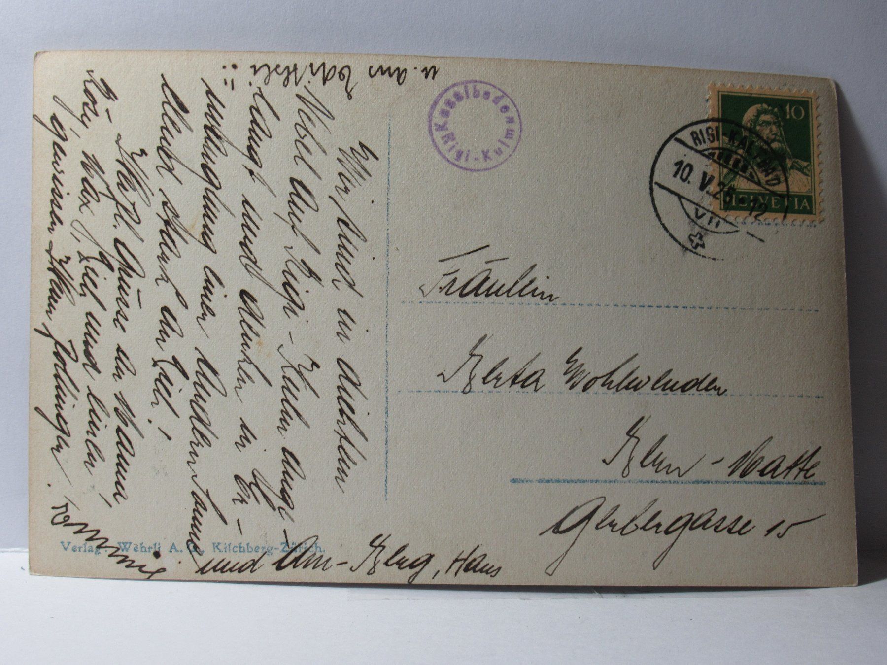 Ansichtskarten: Rigi , Blick auf Stanser Horn  1925 – Gebraucht aus Grenchen von Bluemchen1900 1