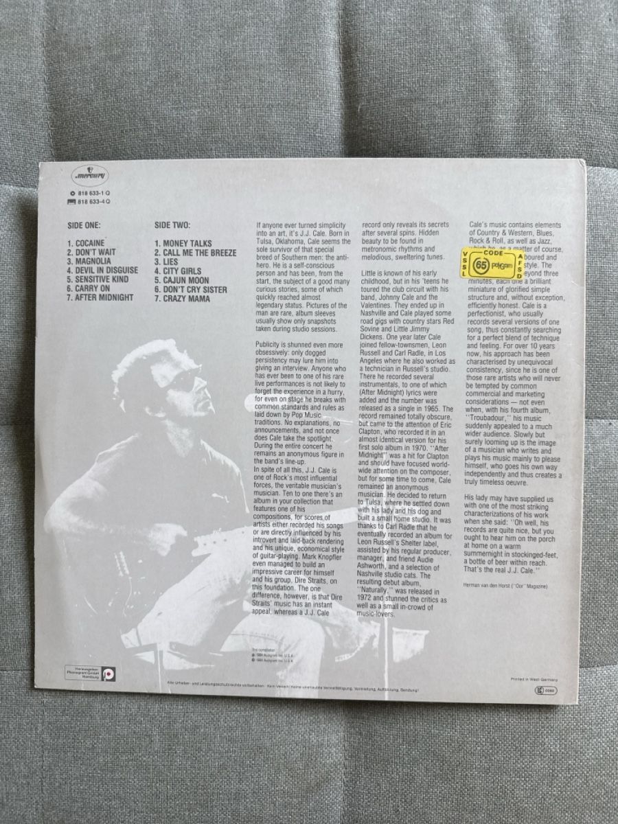 Dischi in vinile: Vinyle JJ Cale Special Edition Eric Clapton Bon état – Usato da St-Légier-Chiésaz venduto da My_favorite_shop 1
