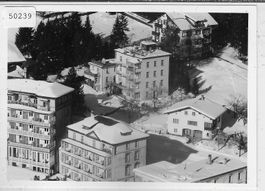 Flugaufnahme Davos Edenstr. 3 im Winter - Photo: 90x120mm