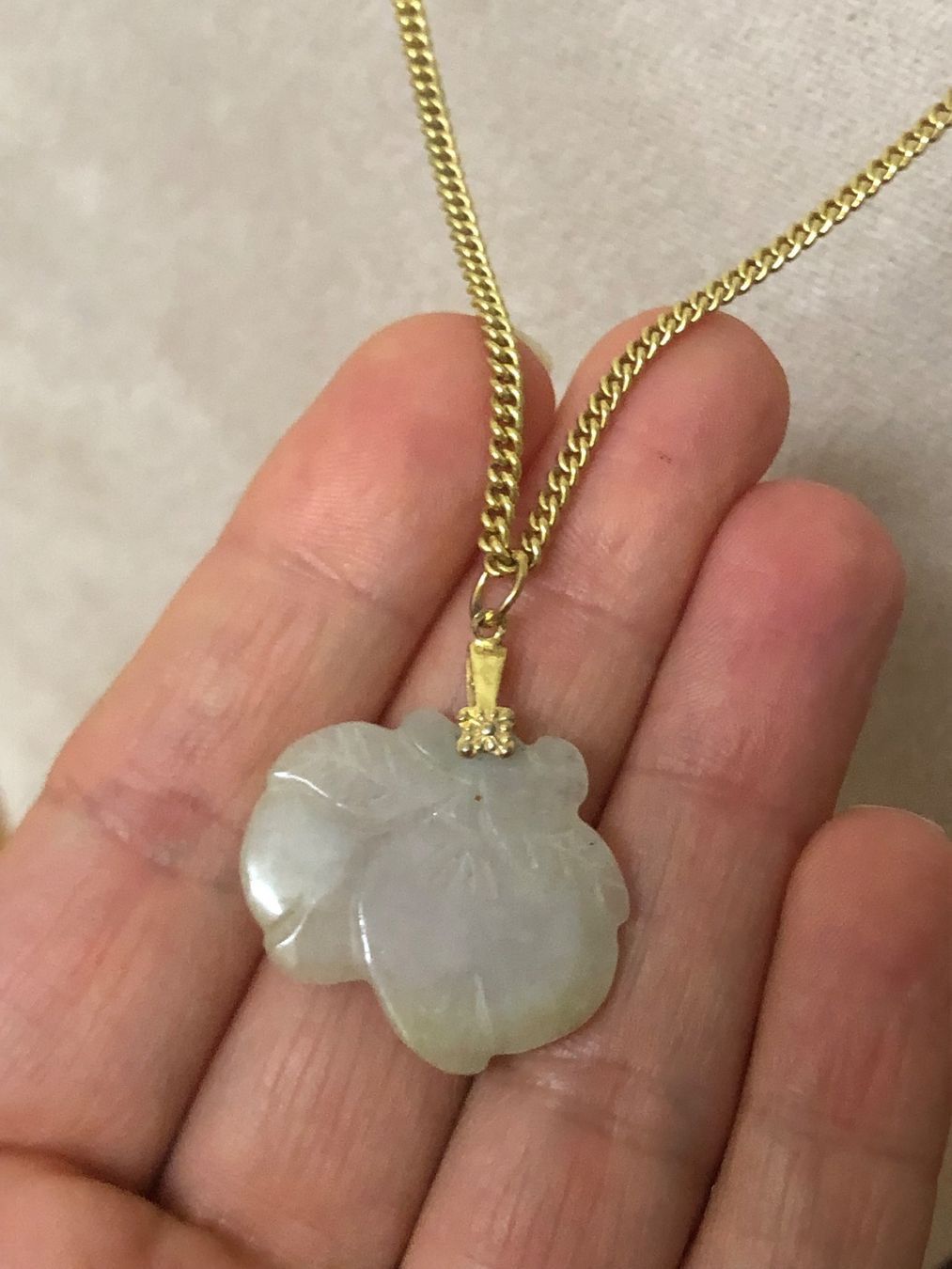 Catenine: Vintage Kette mit Jade Anhänger – Usato da Spiegel b. Bern venduto da Rogger72 4