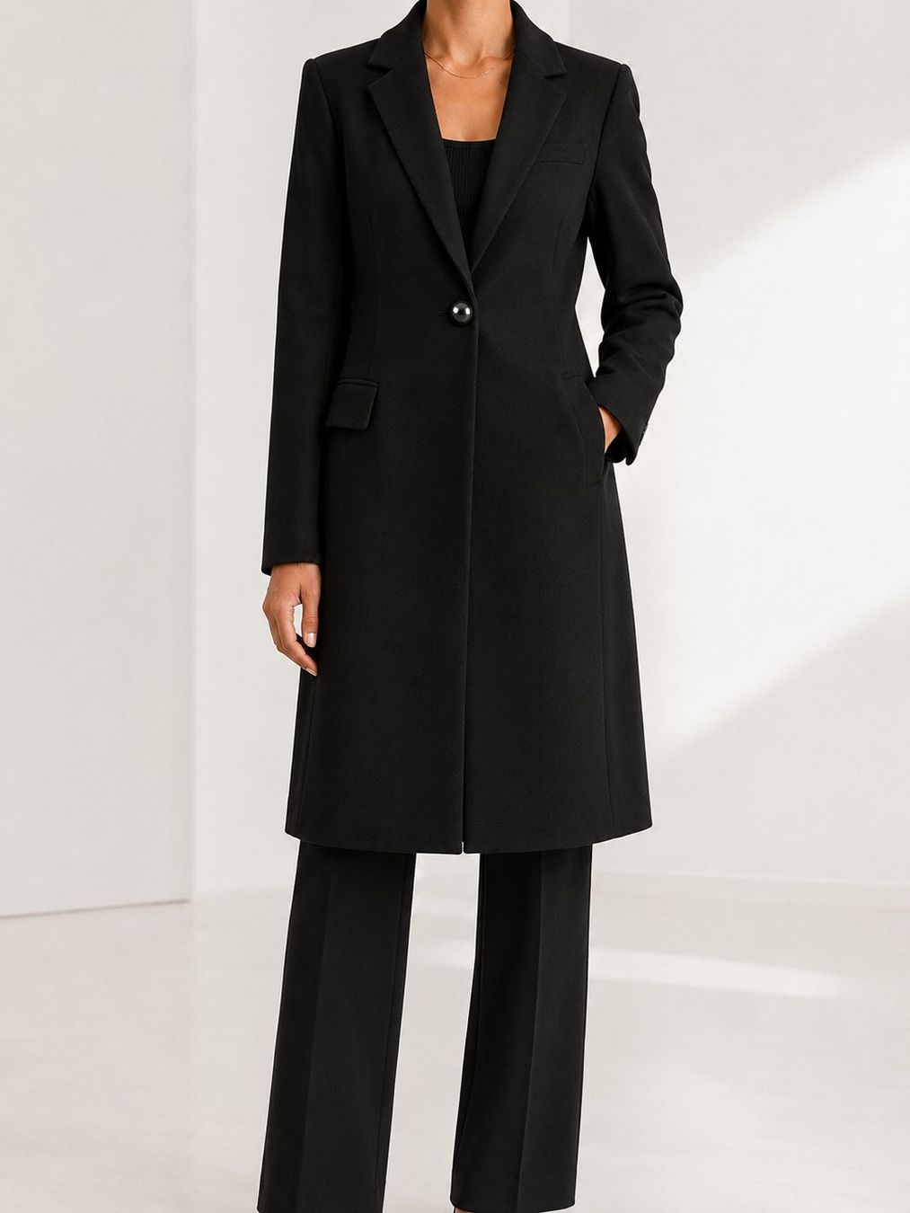 Mango Cappotti: Manteau noir MNG Mango XS élégant – Usato da Tramelan venduto da starzerg 3