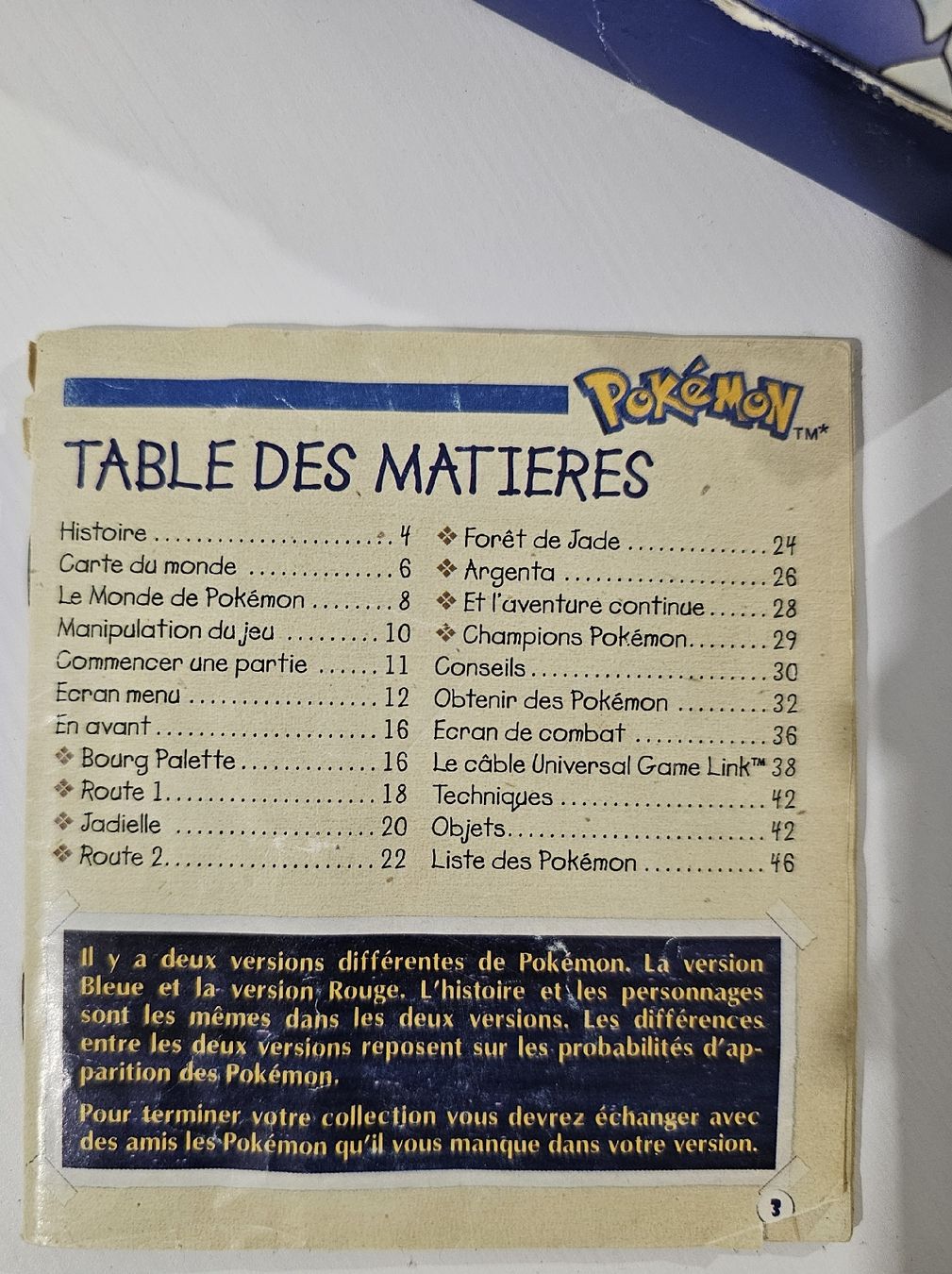 Pokémon Giochi: pokemon version bleue FR en boite gameboy – Usato da Pully venduto da RandomZero 3