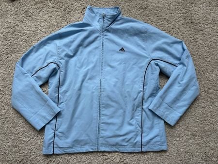 Vintage Adidas Jacke, Sportjäckli, hellblau Gr. M