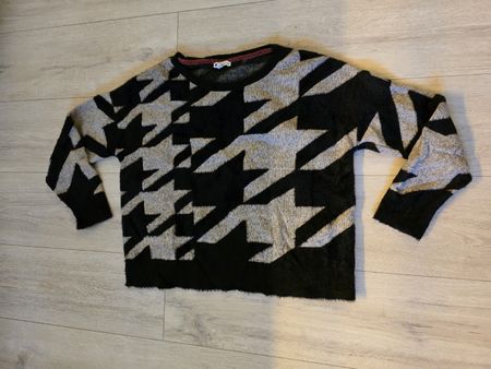 Damen Pullover Street One schwarz grau Grösse 38