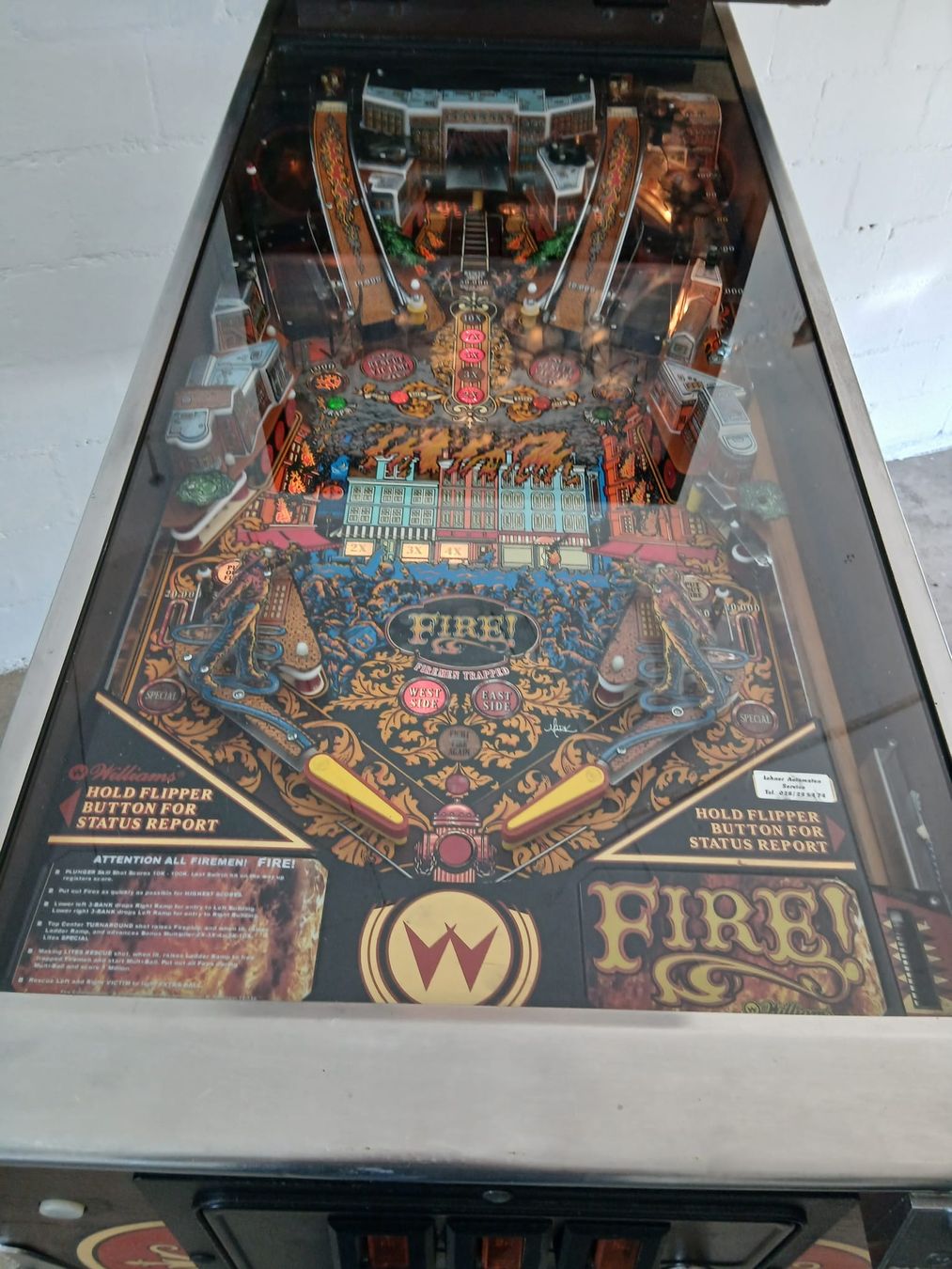 Williams Flipper: flipperkasten flipper Williams fire – Usato da Leibstadt venduto da Retrowelt 6