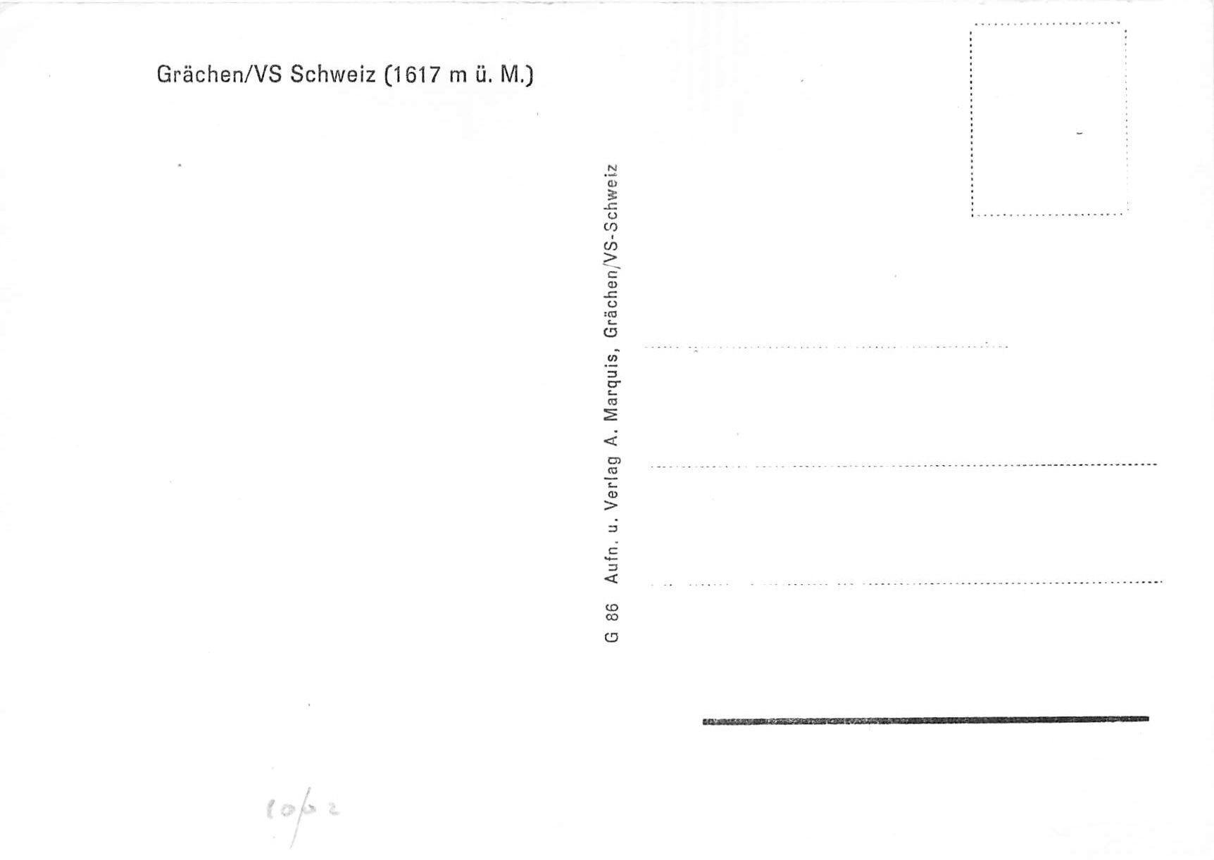 Ansichtskarten: Grächen VS Dorfansicht Kirche Alpen G – Gebraucht aus Biasca von Blenio71 1