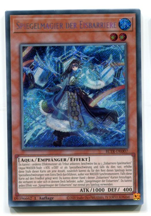 Yugioh Karte: Georgius, Schwertkämpfer Der Eisbarriere – Secret Rare, Deutsch