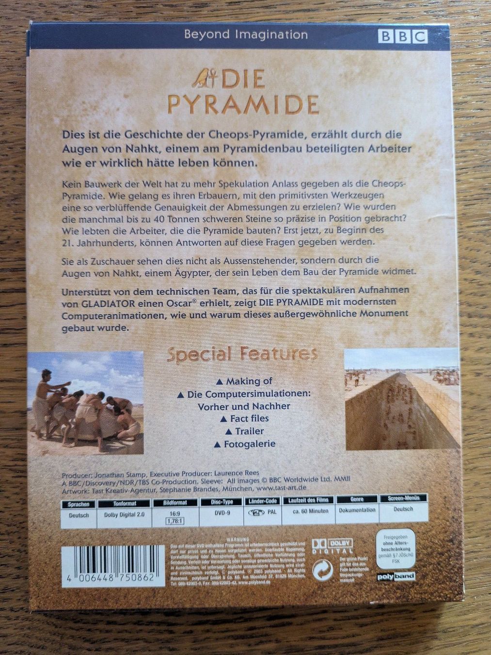 Tutti i DVDs: Die Pyramide: Die letzten Geheimnisse der Cheops-Pyramide – Usato da Männedorf venduto da Pacer19 1