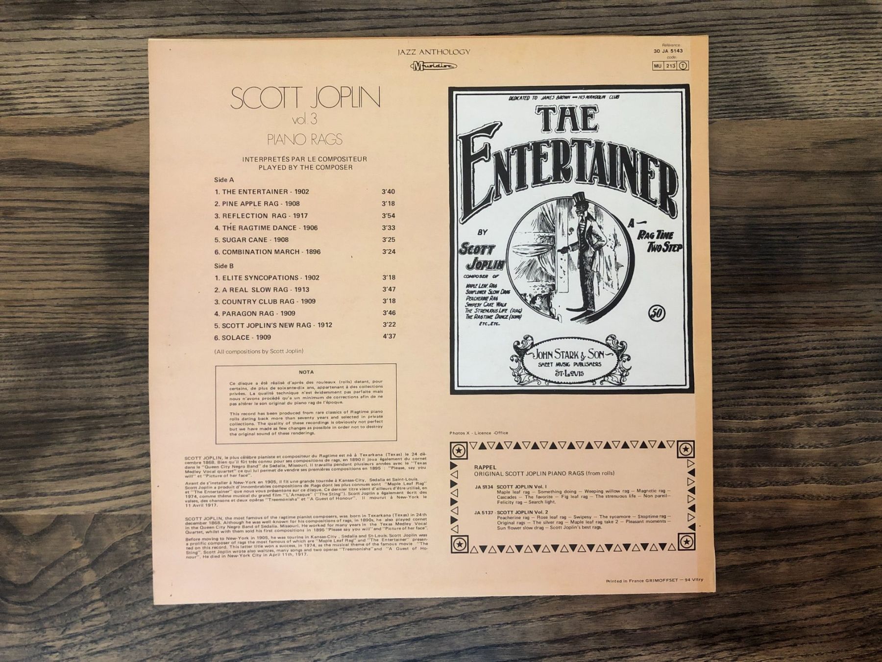 Schallplatten: LP Scott Joplin Ragtime Vol. 3 – Gebraucht aus Berg am Irchel von Zweiti_Chance 1
