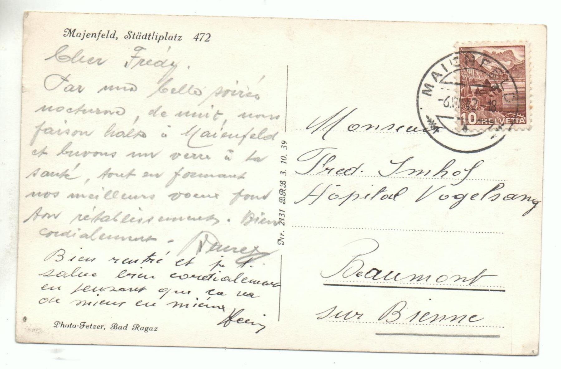 Cartoline postali: MAIENFELD Städtliplatz – Usato da Jona venduto da philajona 1