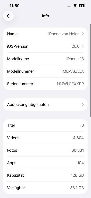 Apple Handys / Smartphones: iPhone 13 128 gb – Gebraucht aus Zürich von baste225 3