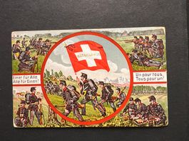 Militärpostkarte Litho 1912 Thun gest.(P705)
