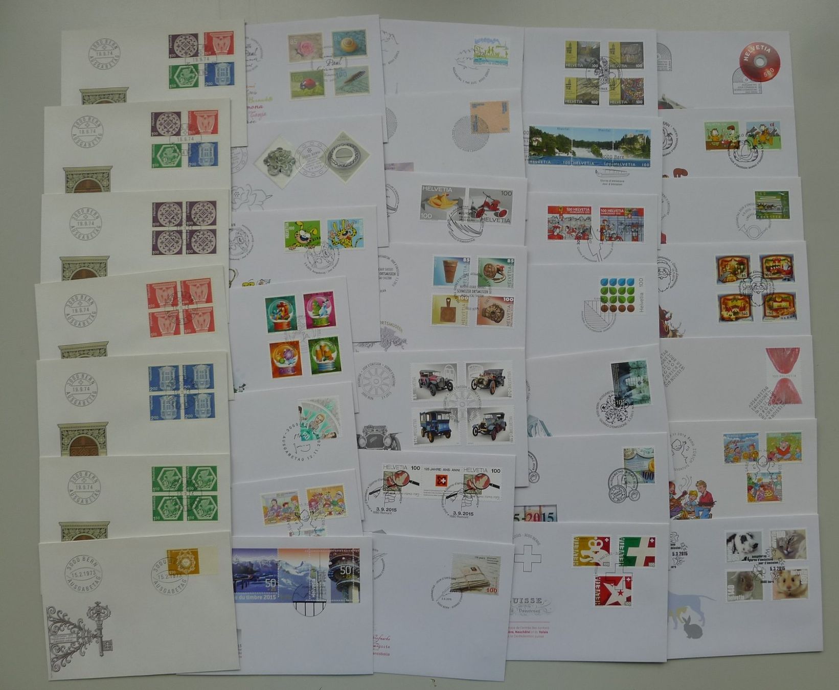 Alle Briefmarken: 1955-2015, Riesiger Sammlernachlass mit 2500 FDC & Briefen – Gebraucht aus Sursee von Luzernerraute 7