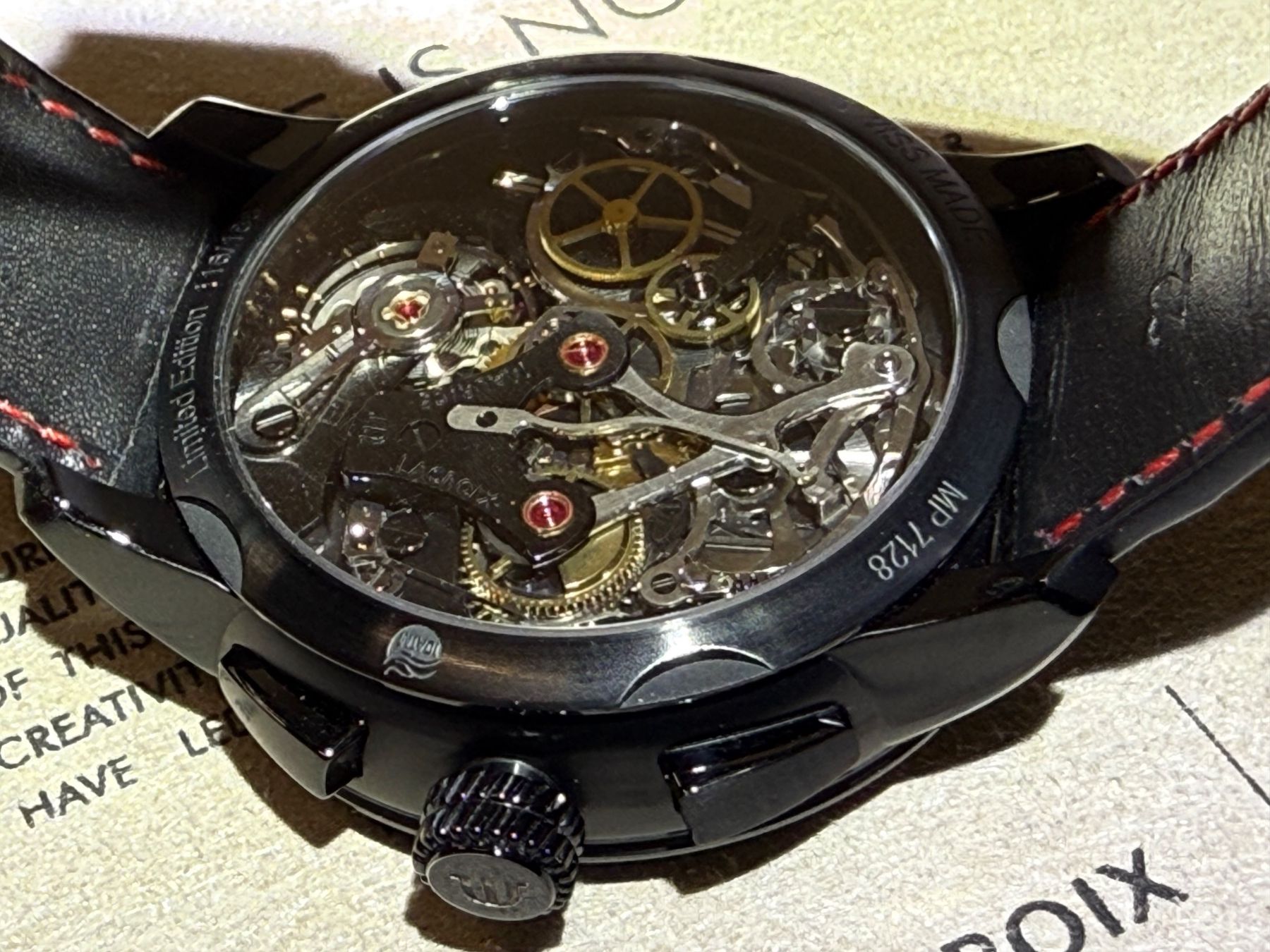 Maurice Lacroix Orologi: Maurice Lacroix Masterpiece chronographe squelette – Usato da Le Locle venduto da waazzaa 5