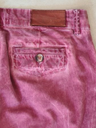 Jeans vieux rose délavé Et Compagnie S