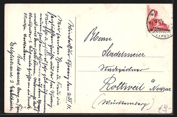 Cartoline postali: AK Winterthur, Stadtgarten, 1911 – Usato da Berlin venduto da bartko-reher 1
