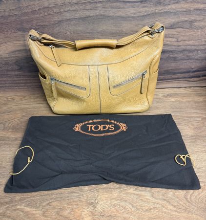 TOD'S Handtasche Leder Gelb Damen Schultertasche