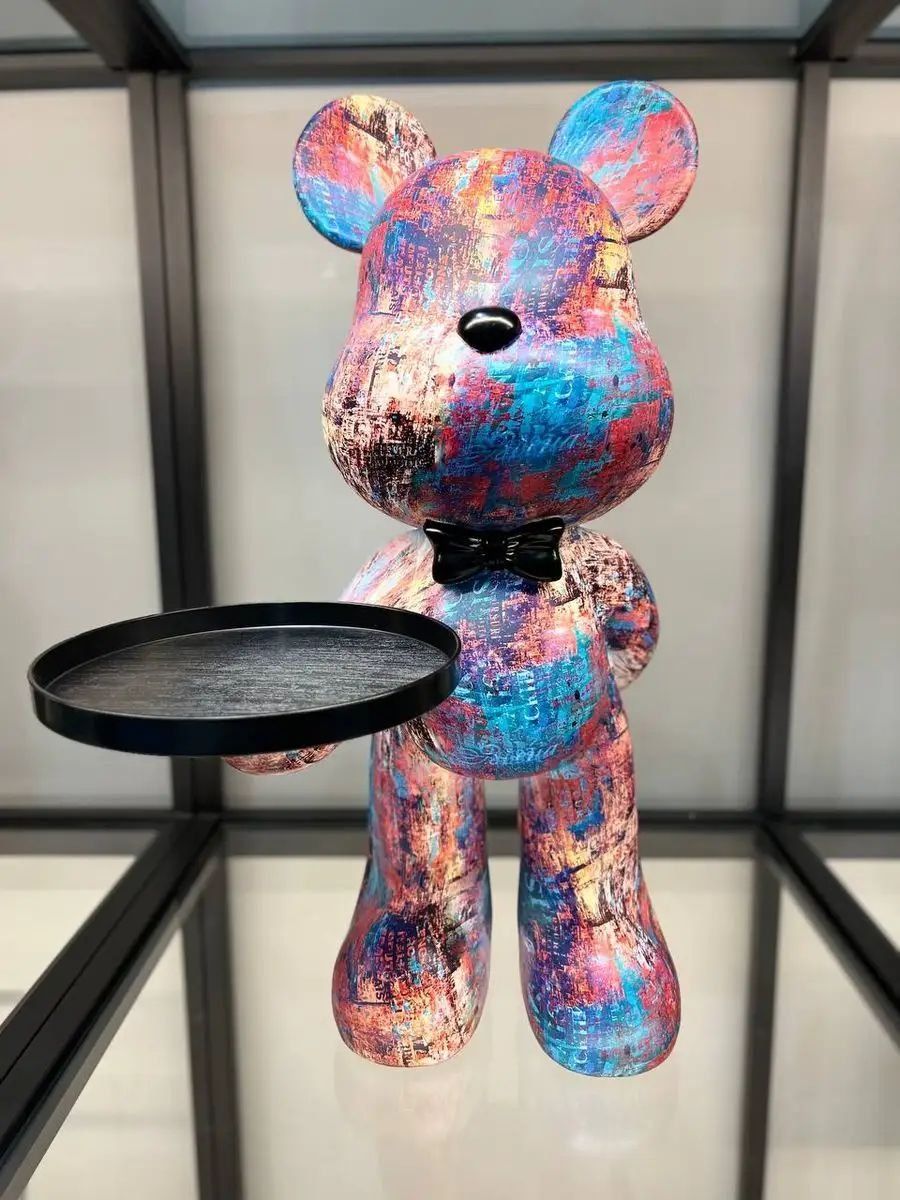 Statuette: Dekorative Bärenfigur mit Tablett - Street Art Design – Usato da Tägerwilen venduto da Swiss-Ricardo 4