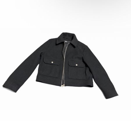 Damen Jacke Zara schwarz mit Reissverschluss