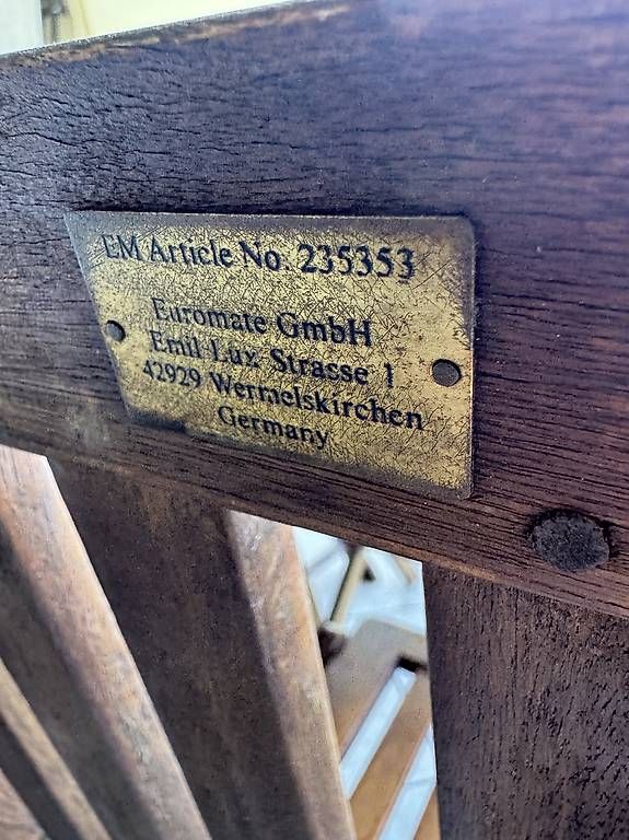 Tischset: Teak Gartenmöbel Esstisch + 4 Stühle  – Gebraucht aus St. Gallenkappel von ang_lvs8 2