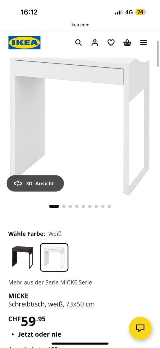Ikea Schreibtische: Micke Schreibtisch von Ikea – Neu (gemäss Beschreibung) aus wettingen von Janah13 3
