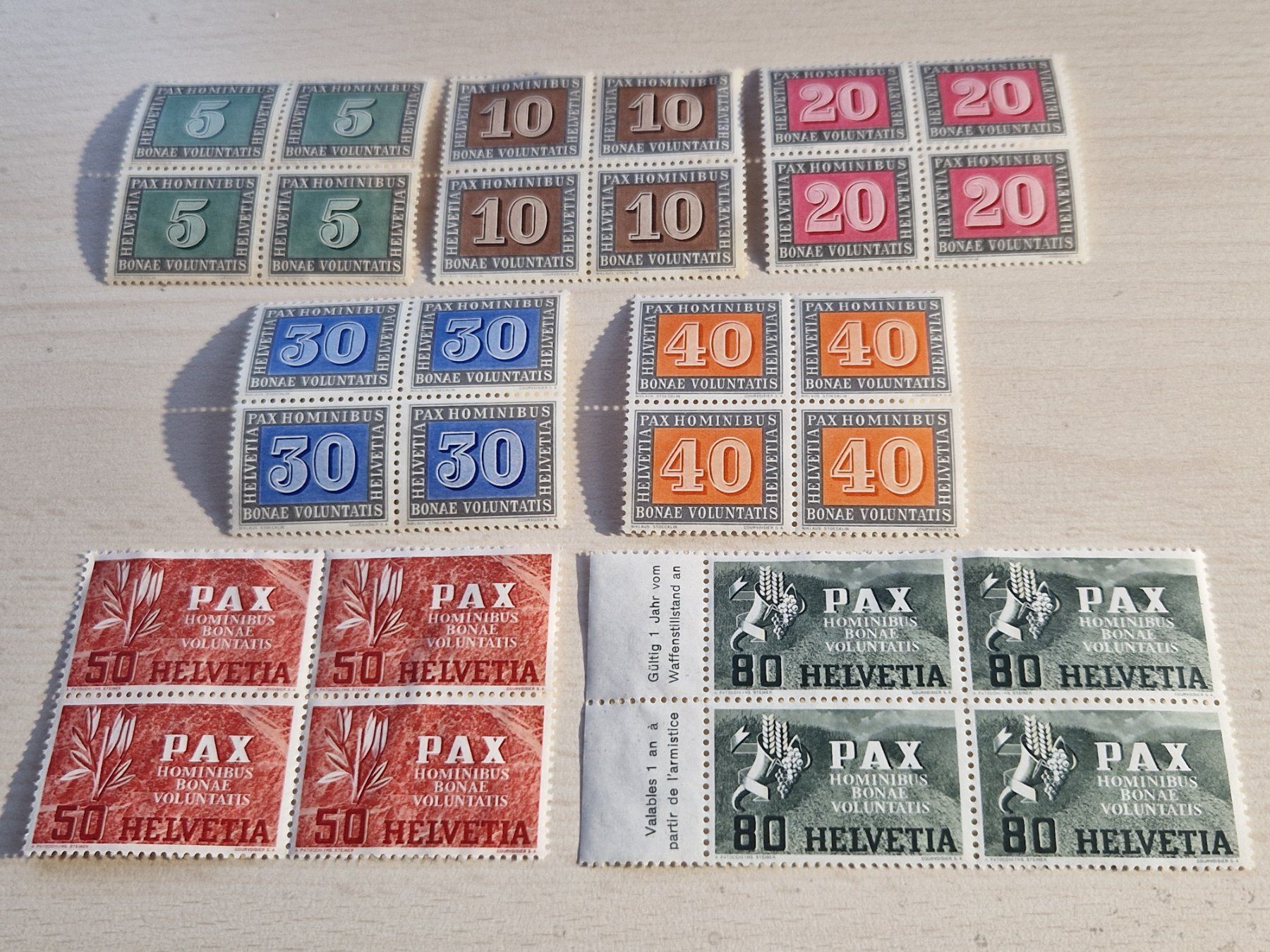 Tutti i francobolli: PAX 4er Blöcke ab 1.- – Usato da Burgdorf venduto da Glossy01