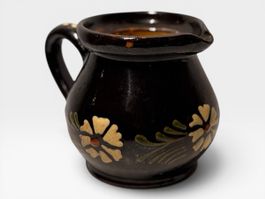 Antiker Savoyard Slipware Krug – handbemalte Alpen-Keramik