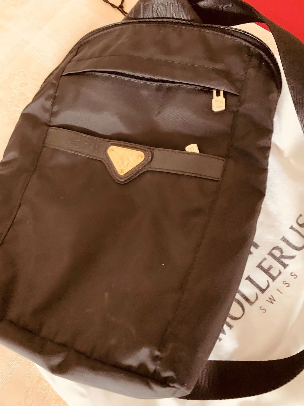 Maison Mollerus Zaini: Mollerus Rucksack, schwarz, Stoff – Nuovo (secondo la descrizione) da Bülach venduto da sadiZH