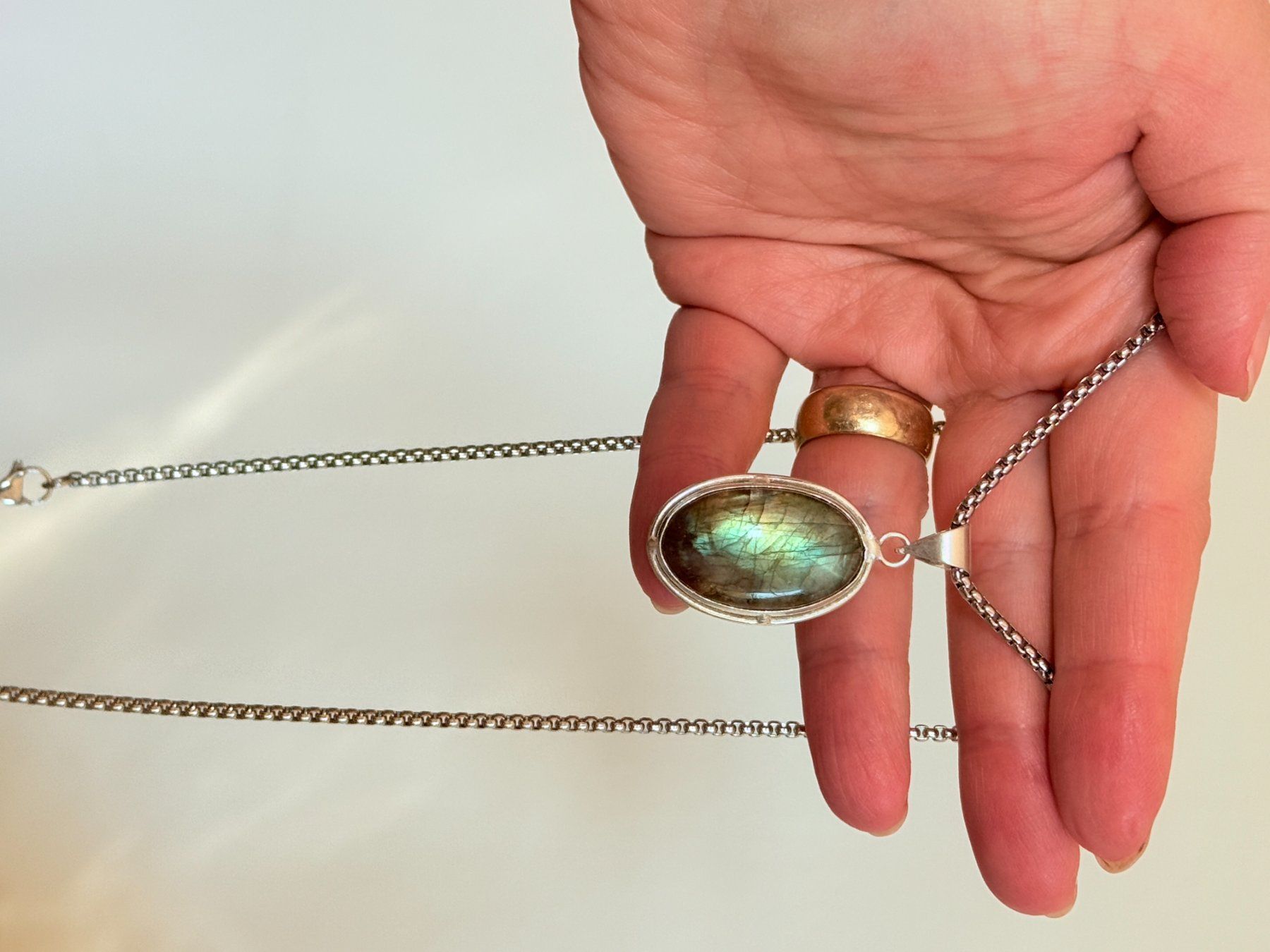Catenine: Collier Labradorite - Élégance Naturelle ✨ – Nuovo e nell'imballaggio originale da Genève venduto da AGBERG 8