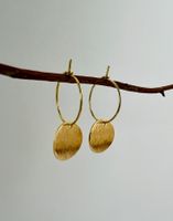 Creolen Gold - hypoallergen - edler Anhänger - handmade