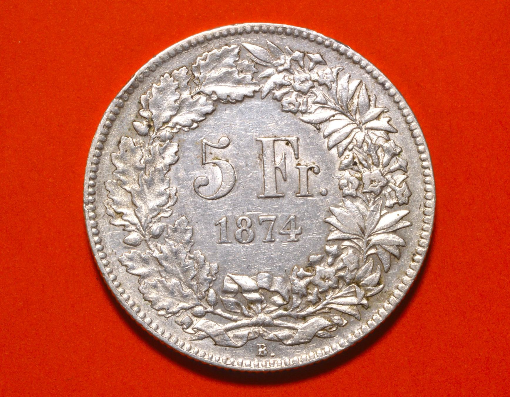 Tutti le monete: 5 Franken 1874 – Usato da Oberglatt ZH venduto da ZH111 3