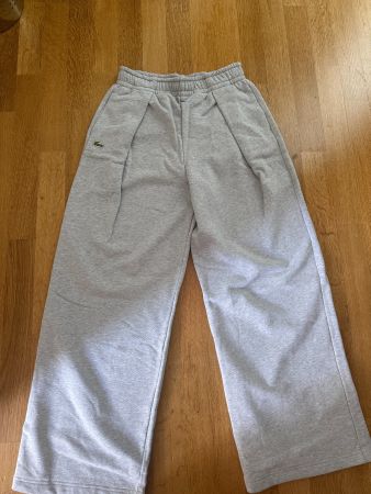 Lacoste Wide Leg Pleated Crocodile Pants
